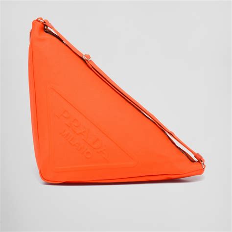 prada orange triangle bag|Prada triangle bag dupe.